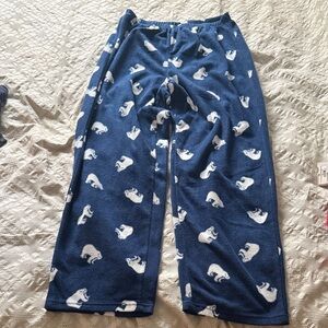 Men's Navy Blue Polar Bear Print Joggers